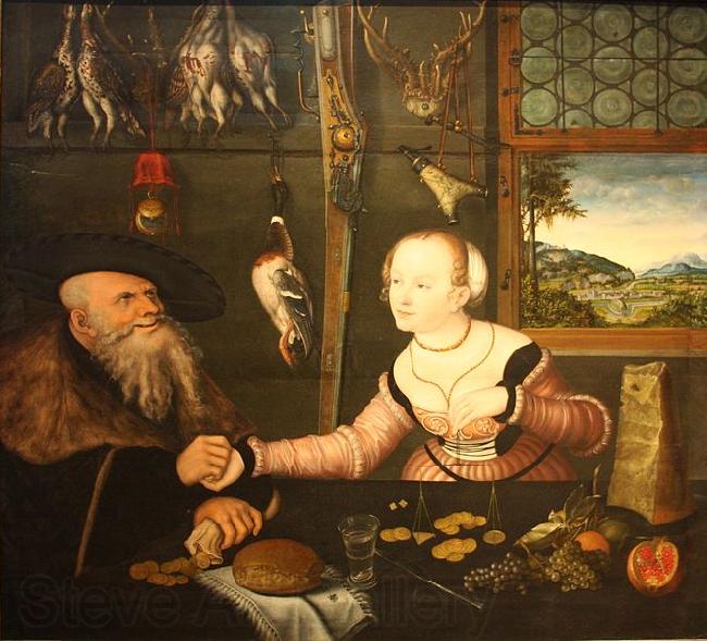 Lucas  Cranach Die Bezahlung France oil painting art
